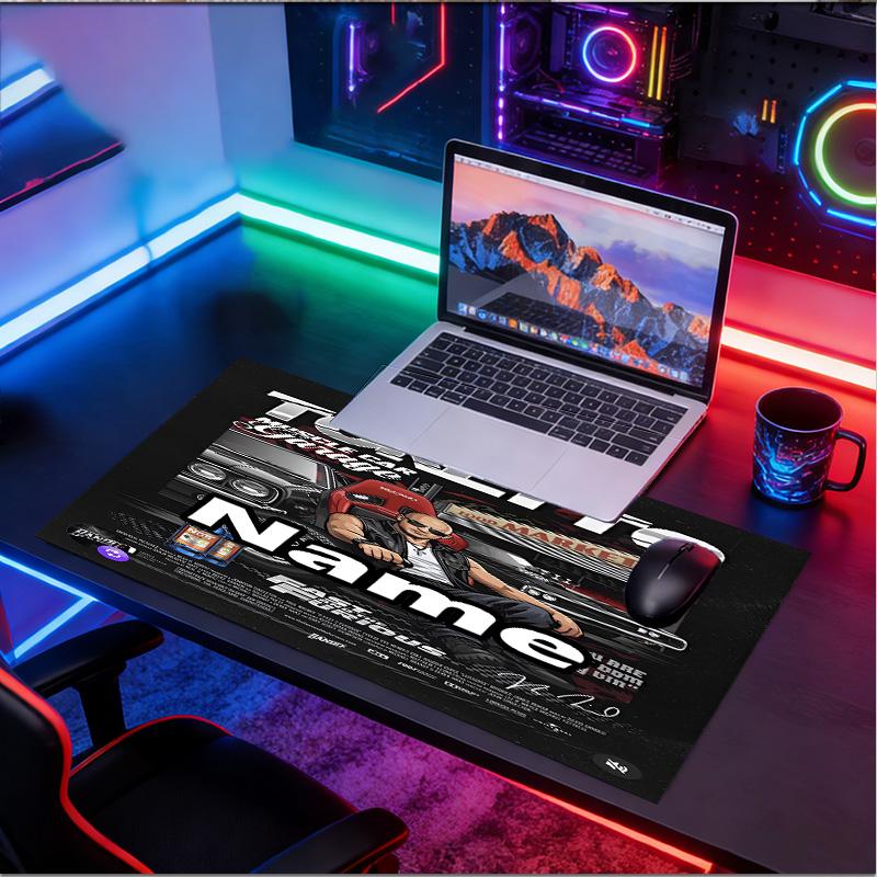 Custom Name Personalized Grand Theft Auto VI Pattern Mousepad, Laptop PC Desk Mat, Decorative Desk Mat for Home Keyboard Pad Gift