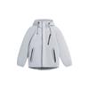 Li Ning Solid Color Short Casual Hooded Down Jacket Men Jackets Mechanical-Gray AYMS365-2