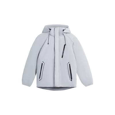 Li Ning однотонная короткая повседневная куртка с капюшоном, мужские куртки, механически-серый AYMS365-2