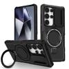 KEYSION Противоударный чехол MagSafe для Samsung Galaxy S25 Ultra 5G с магнитным кольцом-подставкой, защитой камеры, задней крышкой телефона
