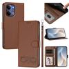 Happy Heart Pattern Magnetic Closure Vegan Leather Phone Case With Wrist Strap For vivo X200 FE