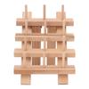 12 Spools Wooden Sewing Thread Holder Foldable Bobbin Hanging Rack for Household DIY Embroidery