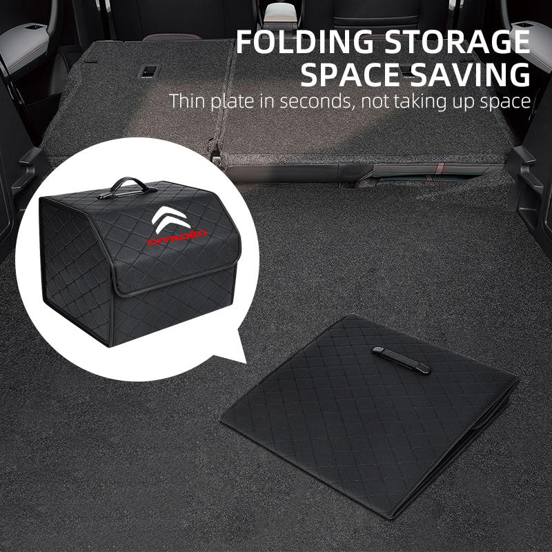 XKJC9 Car Trunk Organizer Box Large Capacity Auto Multiuse Tools Storage Bag Stowing Tidying For Citroen C1 C2 C3 C4 C5 C6 C8 C4L DS3