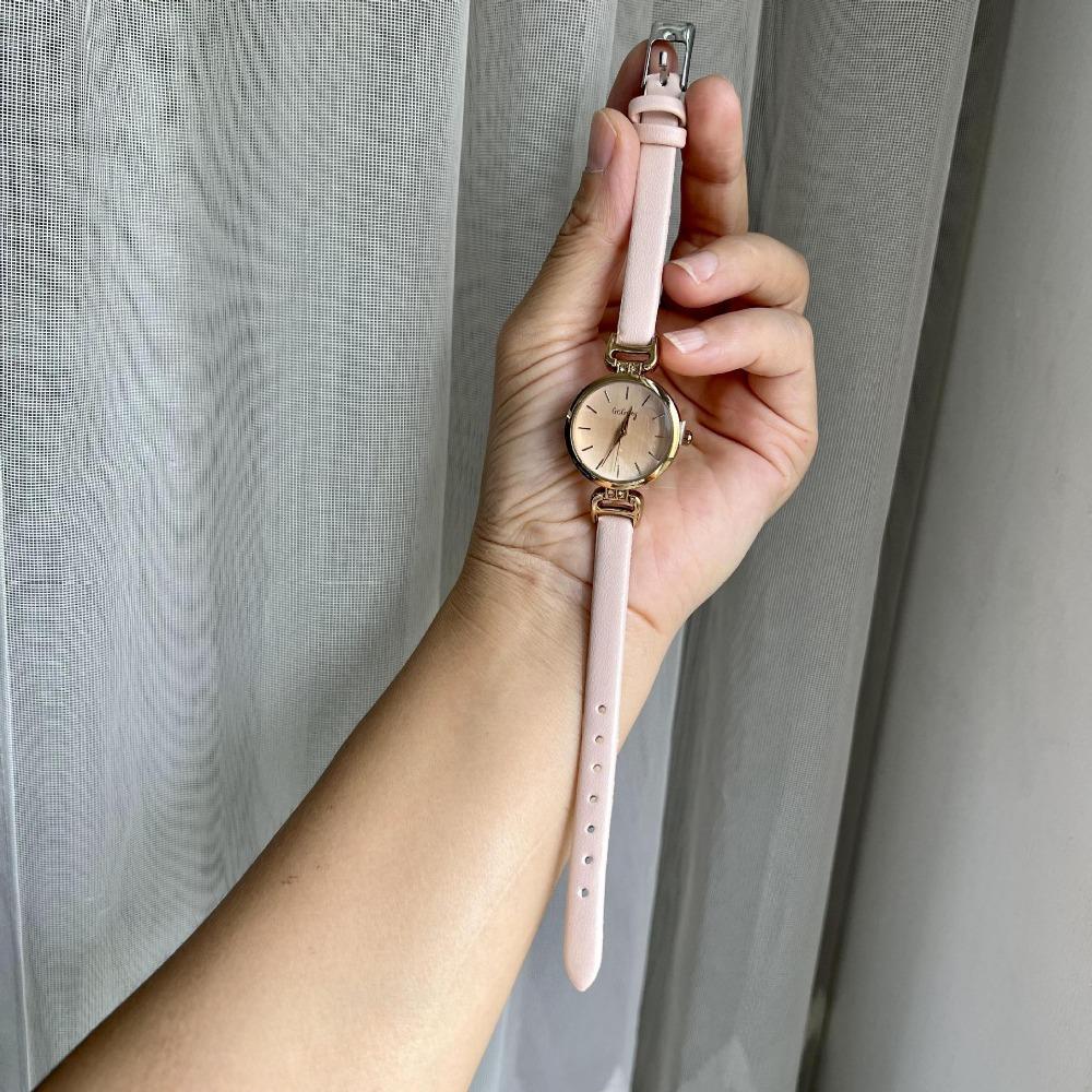 Простые повседневные студенческие часы корейской версии с дисковым ремешком, кварцевые