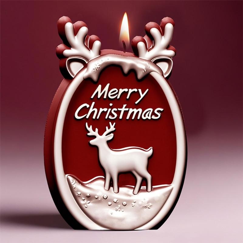 Reindeer Shaped Silicone Candle Mold For Handmade Candle Soap Epoxy Resin Project Christmas Present Home Decoration