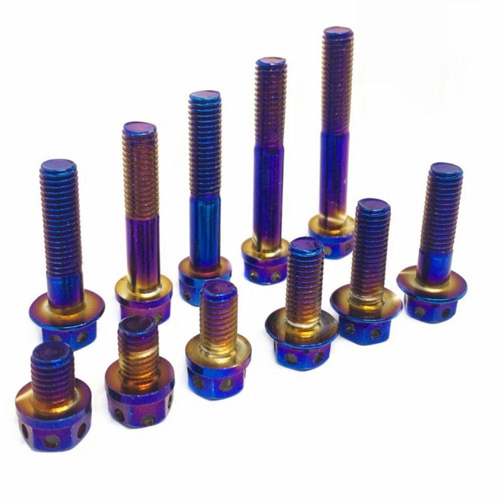 M6 Titanium Flange 10/15/20/25/30/35/40/45/50/60 Hex Head Bolts Hex Head Screws  Motorcycle