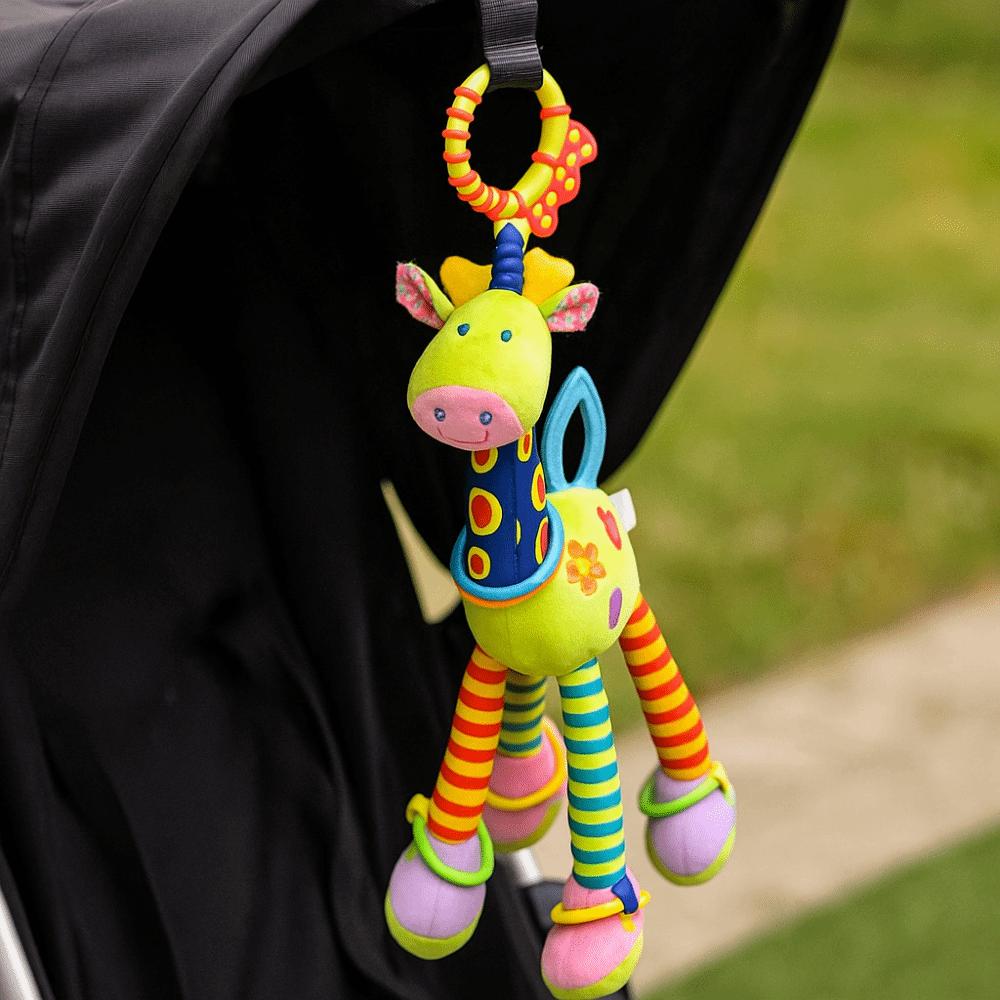 Раннее развитие Жираф Животное Ручные колокольчики Хлопок PP Плюшевая погремушка Прорезыватель Игрушки 0-12 месяцев