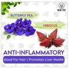 Clitoria and Hibiscus Flower Tea Set (75 G), Butterfly Pea Flower & Hibiscus Flower Tea Set, Blue Tea
