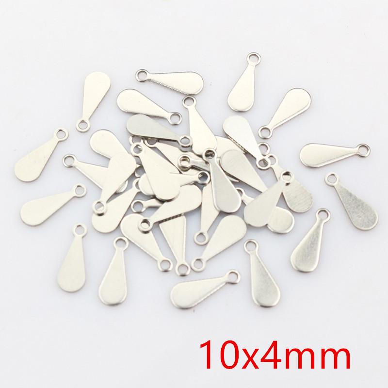 100 pcs Stainless Steel Tail Chain Tags for DIY Jewelry, 10-20g Pendant Accessories