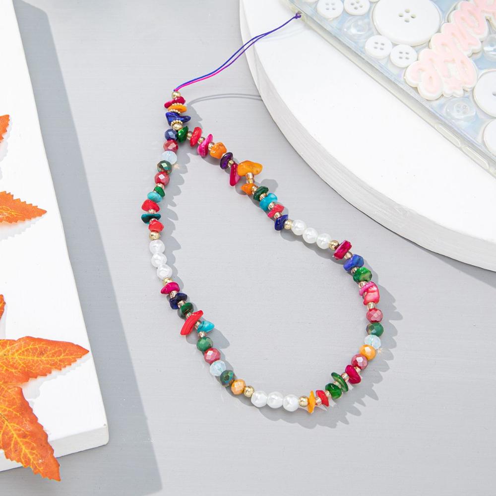 Anti-Lost Bracelet Keychain Beaded Cellphone Strap Mobile Phone Lanyard Lanyard Mobile Phone Chain