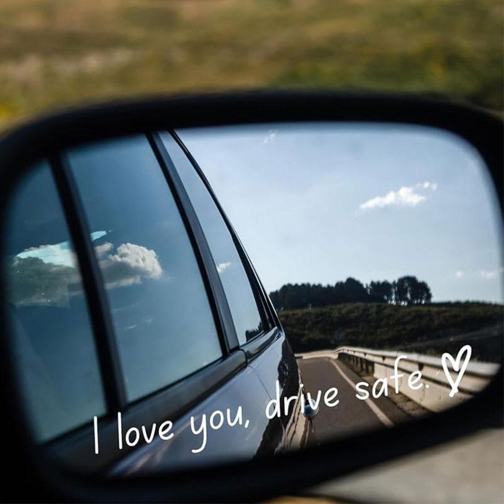 I Love You Driving Safe Mirror Sticker Rearview Mirror Gift Decal Accessories Window Driver Husband Gifts Car Vinyl H7U4
