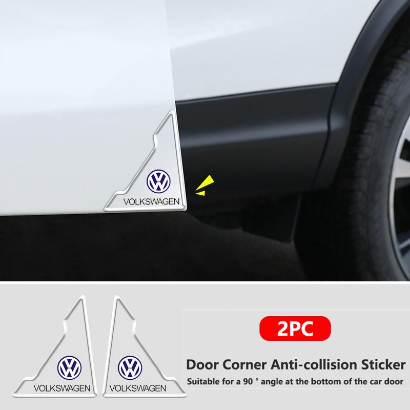 Для VOLKSWAGEN VW Автомобильные прозрачные наклейки-защитки на углы дверей, стикеры, стайлинг автомобиля Для Volkswagen VW GTI Golf 4 5 6 Passat Jet