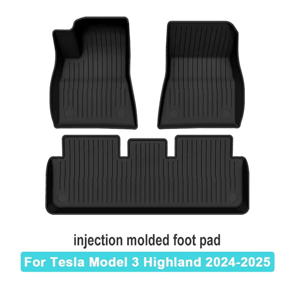 Автомобильные коврики Коврик в багажник Для Tesla Model 3 Highland 2025 Водонепроницаемый Противоскользящий Коврик в багажник TPE Накладки Tesla Model 3 2025 Highland