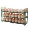 Flip Egg Holder for Refrigerator with Handle Reusable Egg Organizer Egg Storage Container for Pantry Countertop Shelf