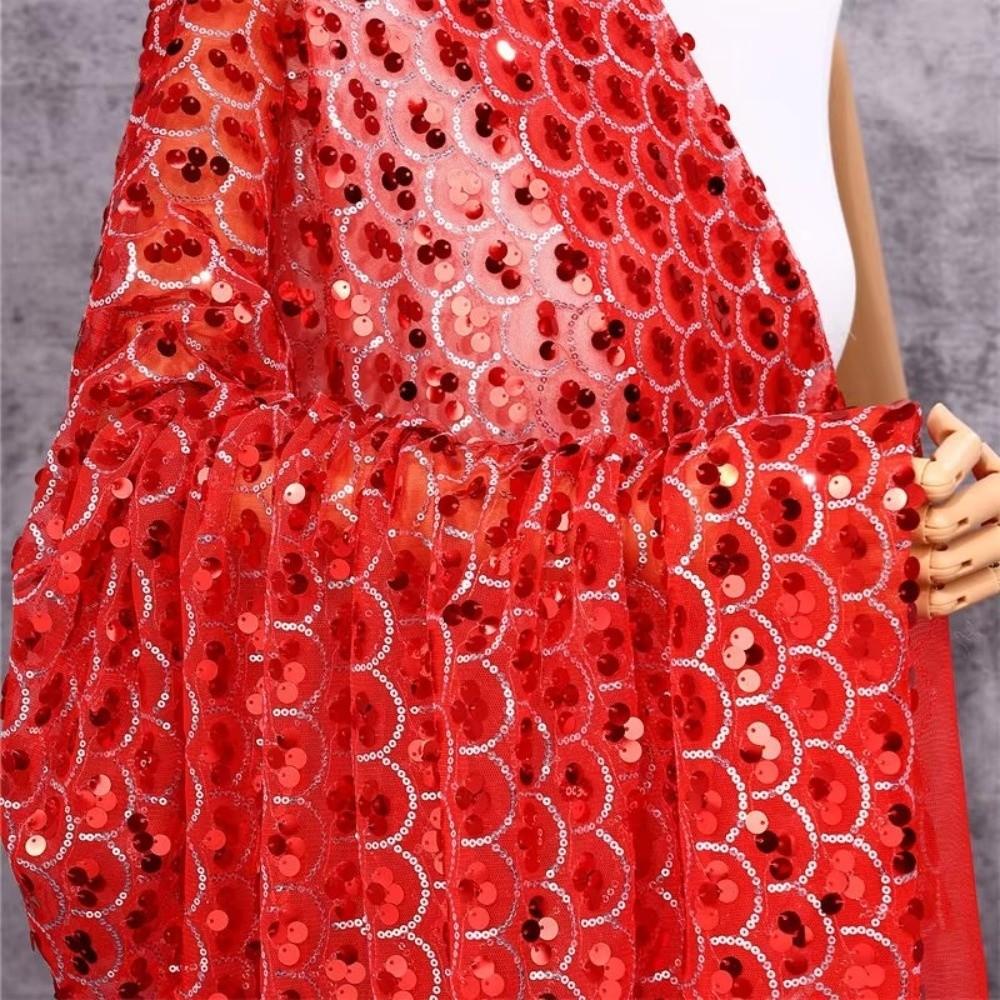 Encrypted Sequin Mesh Fabric DIY Sewing Material Paillette Fabric Sequins Backdrop Fabric
