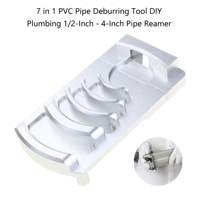 Инструмент для снятия заусенцев для труб из ПВХ, сантехнический инструмент, профессиональный инструмент для снятия заусенцев с труб, инструмент для снятия фаски на трубах 7 в 1
