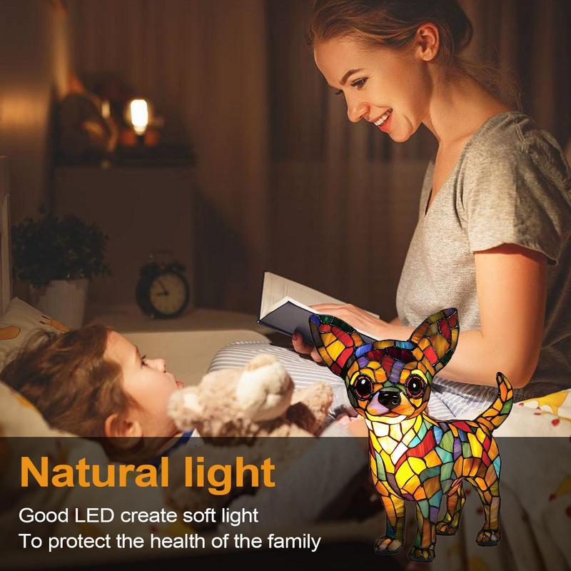 Animal Table Lamp Creative Resin Ambient Light New Art LED Night Light Resin Statue for Wedding Party Shelf Bedroom Home Bed