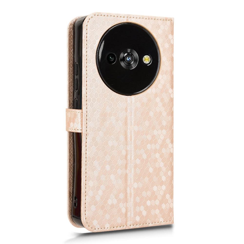 For Oukitel C59 Pro/C59 Wallet Case Dot Pattern Imprint PU Leather Phone Cover with Wrist Strap