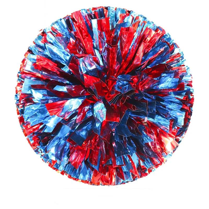 Женские разноцветные помпоны для черлидинга, шарики для черлидинга, черные и синие, золотые, серебряные, красные, зеленые, танцевальные аксессуары для черлидинга