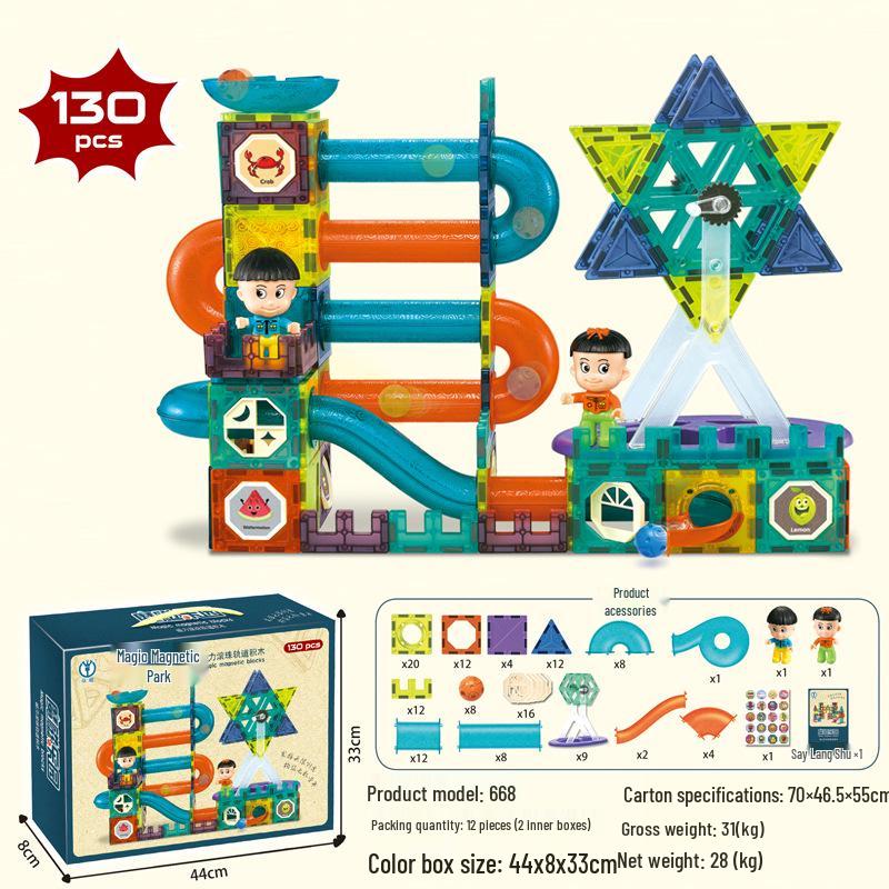 Магнитные шариковые строительные блоки Diger Pipeline: Красочный развивающий набор игрушек для детей