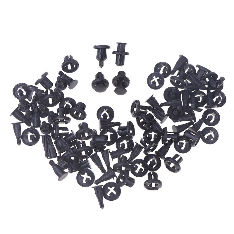 50/100 шт. 10 мм диаметр 10 мм черный пластик автомобильный крепеж заклепки зажимы автомобиль бампер дверь панель подкрылок зажимы фиксатор