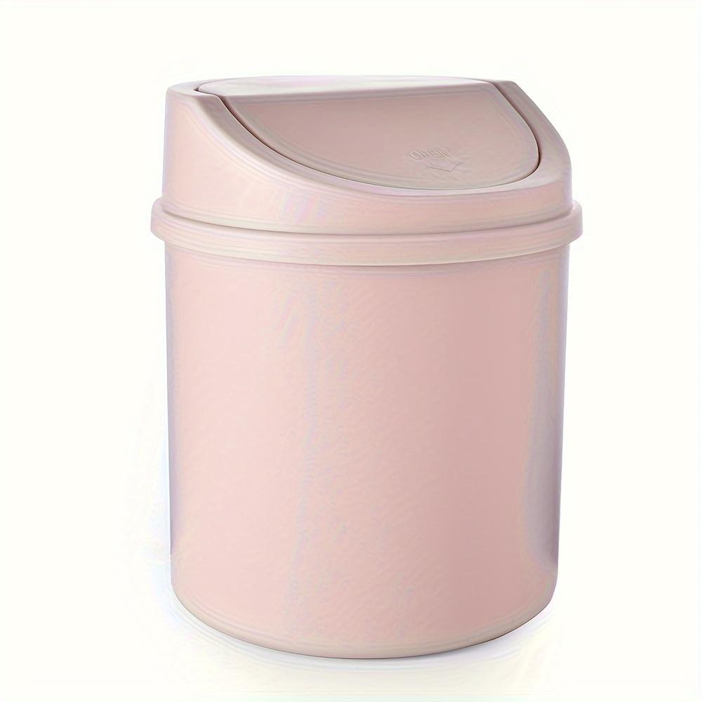 Portable Flip-top Desktop Trash Can - Space-saving, Easy-to-clean Mini Waste Basket with Lid for Home and Office Organization