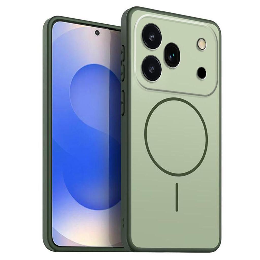 Однотонный матовый чехол из ТПУ для HONOR 600 Pro Декоративное покрытие с принтом кольца в стиле MagSafe