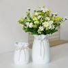 2PC Bow Design Flower Vase Set Modern Nordic Plastic Decorative Plant Bottles Desktop Ornaments Creative Home Art