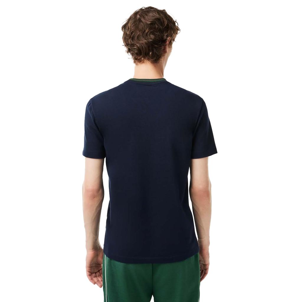Lacoste Mens Stripe Pique Stretch T-Shirt