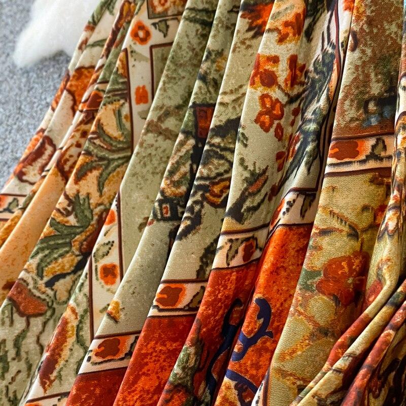 RUGOD 2024 весеннее свободное тонкое атласное однобортное плиссированное платье с круглым вырезом и длинными рукавами, элегантное легкое экстравагантное длинное платье