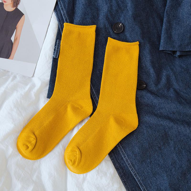 Новое поступление, женские хлопковые свободные носки в стиле ретро, зимние корейские дизайнерские рождественские носки в трубке