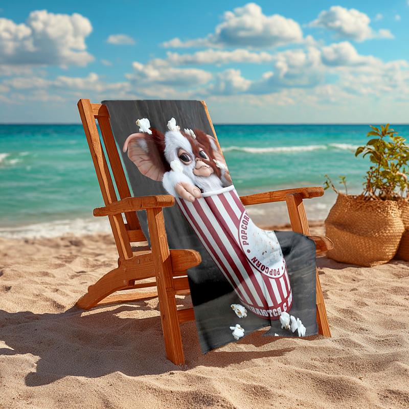 1pc Gremlin1 Beach Towel, Comfortable and Thick, and Swimming/Bath/Picnic/Camping Towel, Suitable for Seaside Beaches