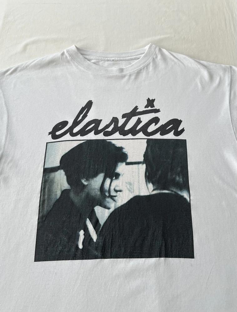 Vintage 90s Elastica Rock Band White Tshirt S5XL PNA_175 FREE SHIPPING
