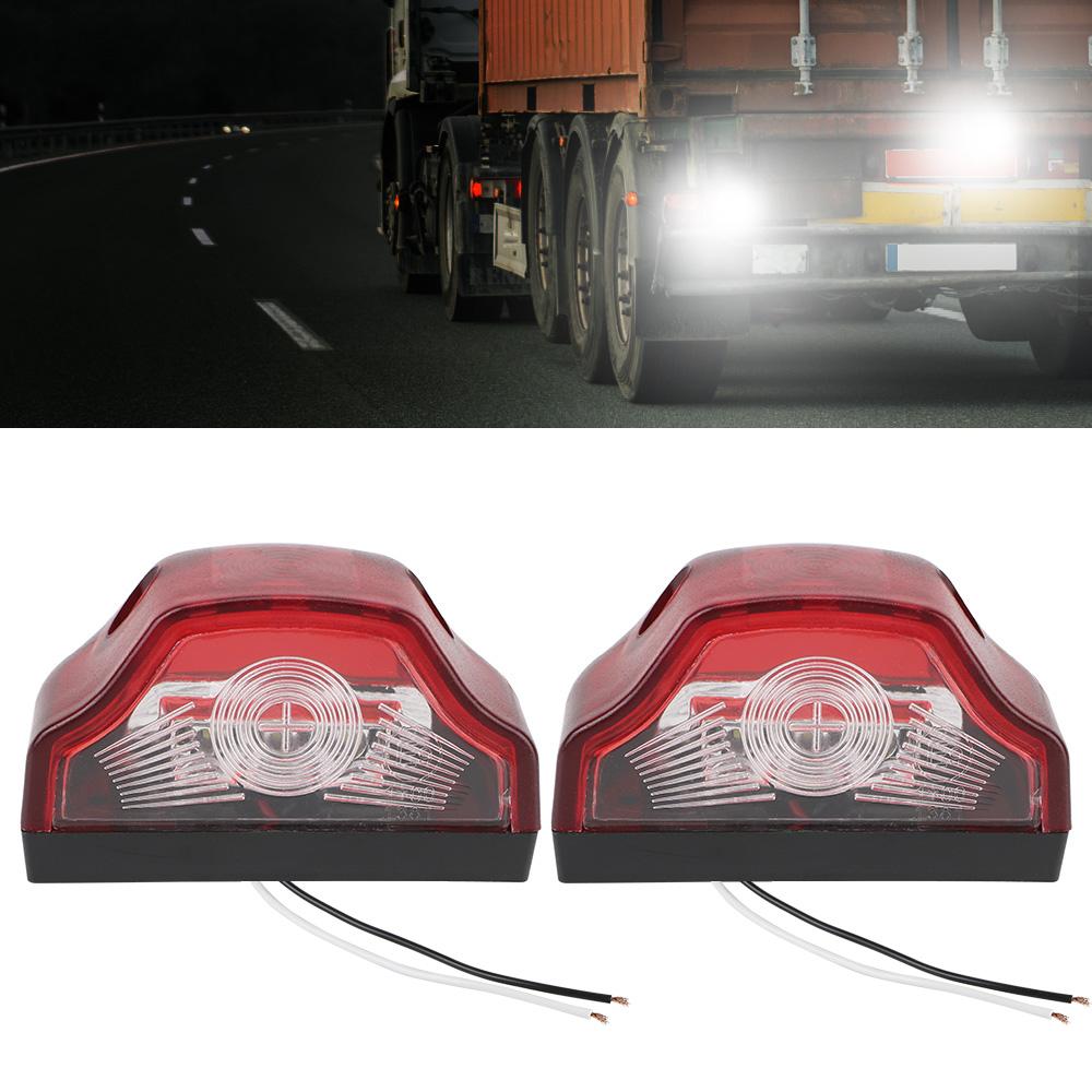 3 светодиодные номерные лампы, водонепроницаемые E9 для грузовых автомобилей с прицепом, белый свет 12 В-24 В, освещение номерного знака автомобиля