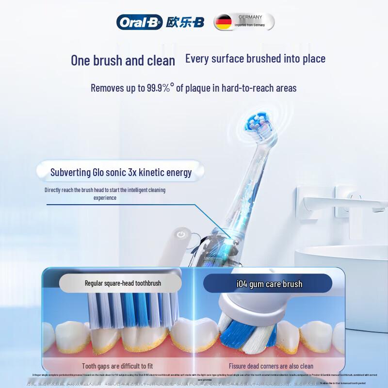 Oral-B Умная электрическая зубная щетка серии IO 4, штекер CN (адаптер в комплекте)