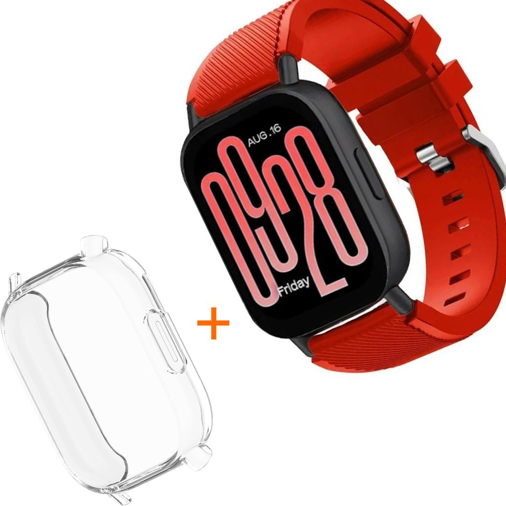 Силиконовый ремешок с ТПУ чехлом для умных часов Xiaomi Redmi Watch 5 Active Lite, браслет и чехол для Redmi Watch 5 Active Lite