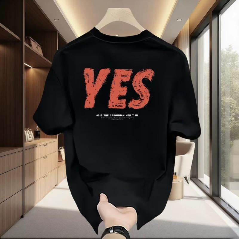 Унисекс хлопковые футболки черные 5XL Футболка для унисекса Повседневная летняя одежда Мода Принт с буквами Да Футболки Белая унисекс одежда