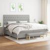 VidaXL Slat Bed Base with Mattress, Upholstered Bed, Double Bed, Adult Bedroom Interior Bed, Modern, 3137421