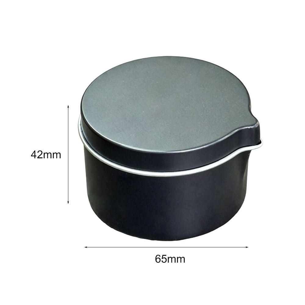 With Lid Round Candle Container Black Silver Color Empty Storage Can Massage Cream