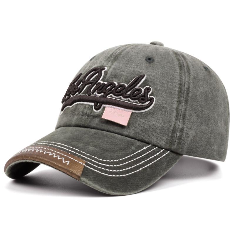 Fashion Hat Korean version trendy autumn and winter new washed baseball cap embroidered letter hat men's casual versatile sunshade cap women