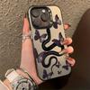Чехол для iPhone 16 Pro Бабочка и Змея 15/14/13 Лазерный 12 Apple 11XsMax/Plus Модный x