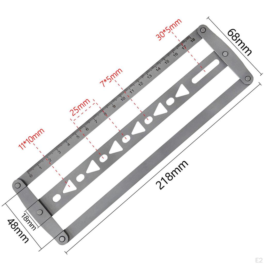 Belt Positioning Auxiliary Ruler End Tool Leatherwork Handcraft DIY Cutting Punch Hole