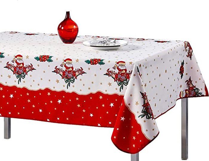 Festive Tablecloths - LINEN PROMO - Polyester - 160 Cm - Red
