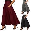 Europe and The United States Professional Dress Large Skirt Office Simple Slimming Temperament In The Long High-waist Skirt