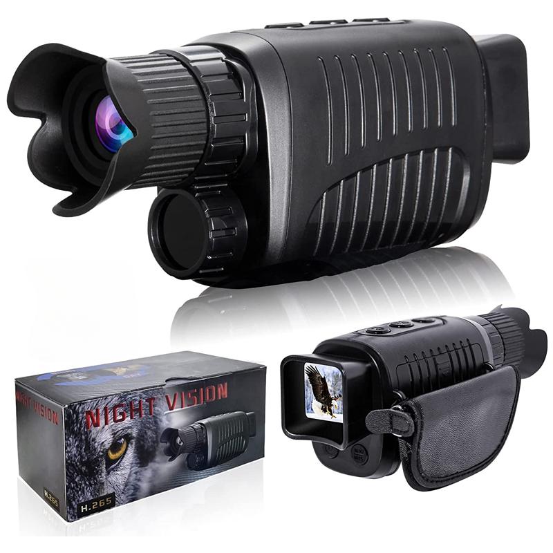 Монокулярный прибор ночного видения 1080P HD Инфракрасный 5-кратный цифровой зум Охотничий телескоп Открытый день Ночь двойного назначения 100% темнота 300 м