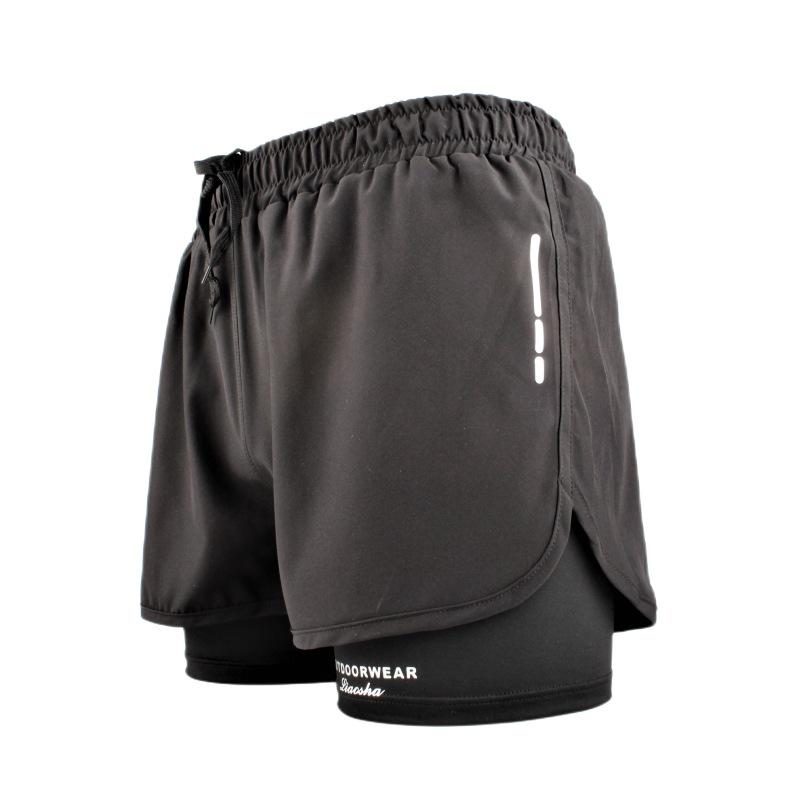 Men's Anti-Embarrassment Quick-Dry Double-Layer Boxer Swim Trunks for Beach, Swimming, and Hot Springs