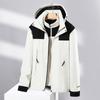 Autumn and Winter Men's Outdoor Jacket Three-in-one Detachable Two-piece Set Couple Mountaineering Clothing Thickened Jacket