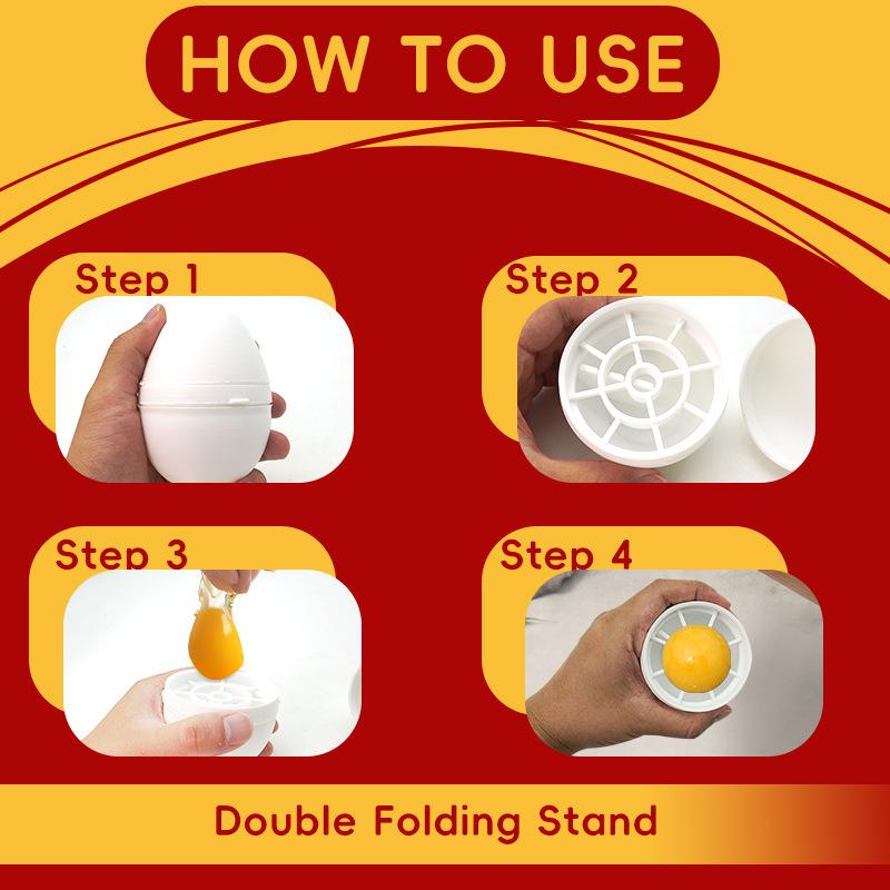 Non-Stick Egg Separator Quick Rinse Egg Separator Cartoon Removable Egg White And Yolk Separator Reusable Household Baking Tools