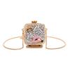 Elegant Rhinestone Evening Bag Gold/Silver Mini Lipstick Bag Retro Banquet Chain Bag  Girls