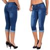 Women Jeans High Waist Jeans High Elastic Plus Size Stretch Jeans Washed Denim Skinny Pencil Pants